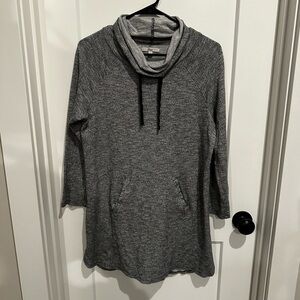 Women’s Bass Long Grey Cowl Neck Sweater Size L